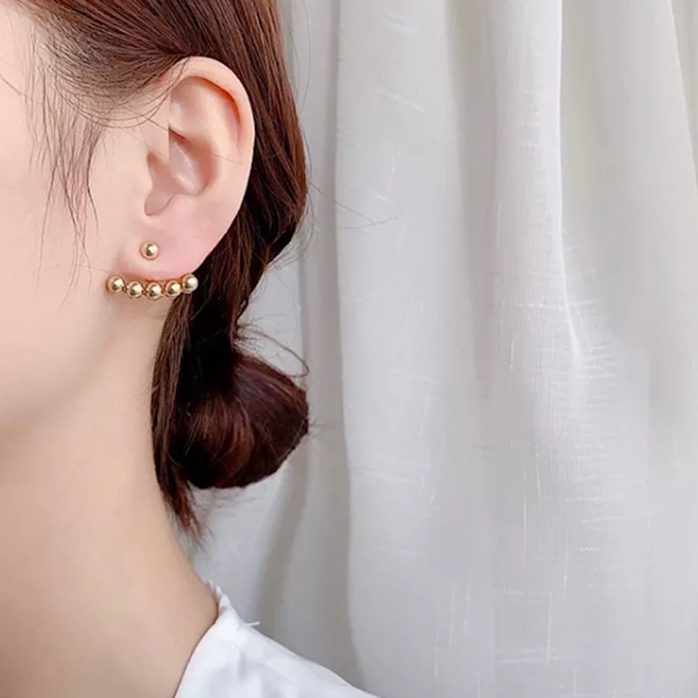 “Retrospect” Unique Climber/Crawler Minimalist Boho Hippie Dainty Stud Earrings